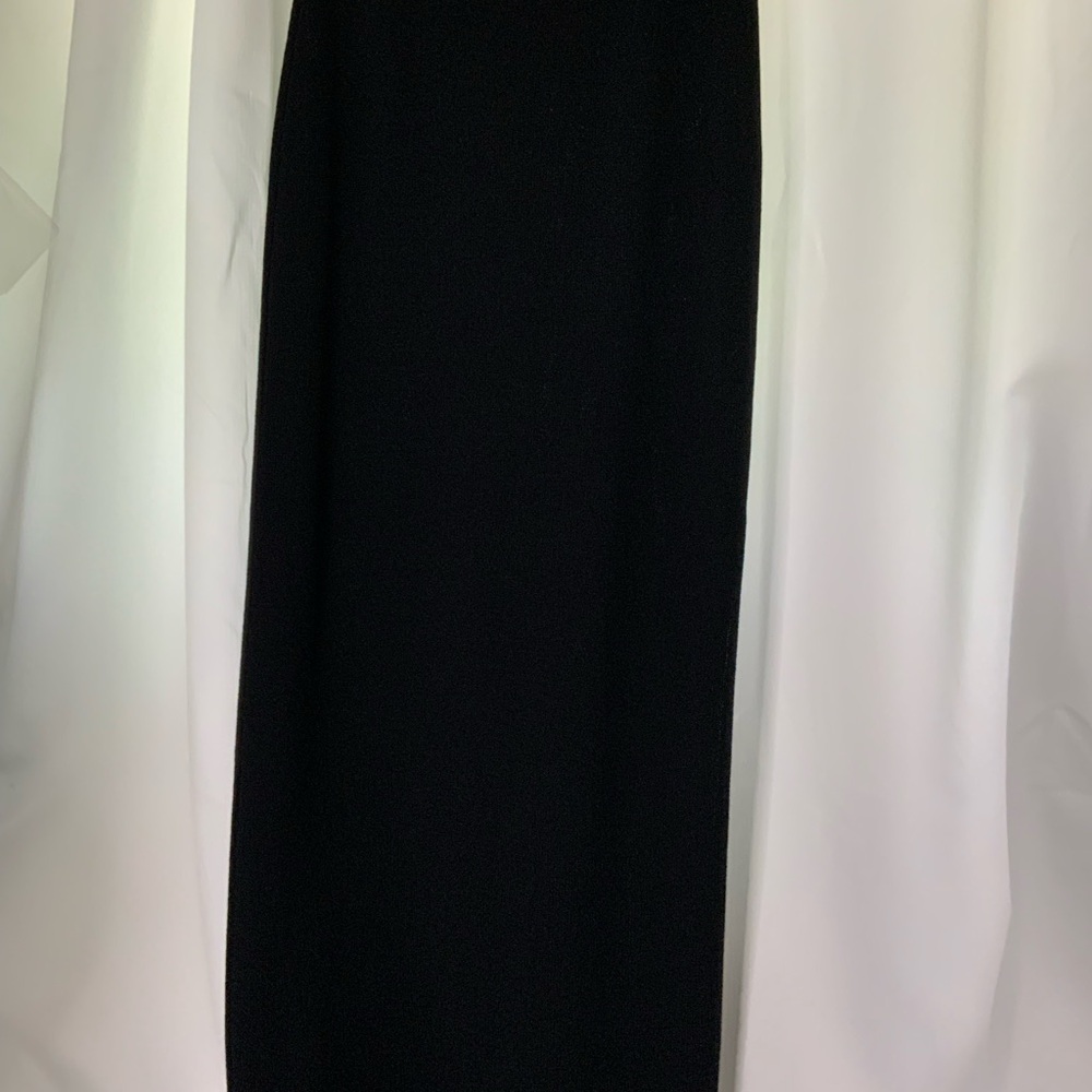 St. John Black Straight Maxi Skirt